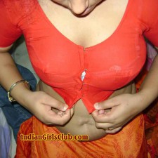 indian aunty red opening blouse