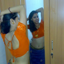 aunty in front of mirror hot 1