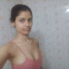 Hot Skinny Desi Teen Sonali Wearing Pink Top Naked