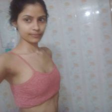 Hot Skinny Desi Teen Sonali Wearing Pink Top Naked