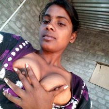 Wild Indian Village Girl Pressing Her Big Boobs