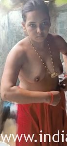 Hot Indian Wife Taking Shower Filmed Naked