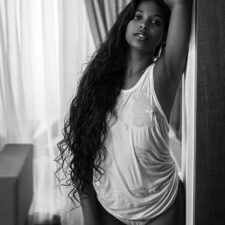 South Indian College Girl Blue Chemise Lingerie Porn